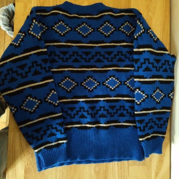 Vintage Skyr Geometric Pattern Wool Sweater - Picture 3 of 4